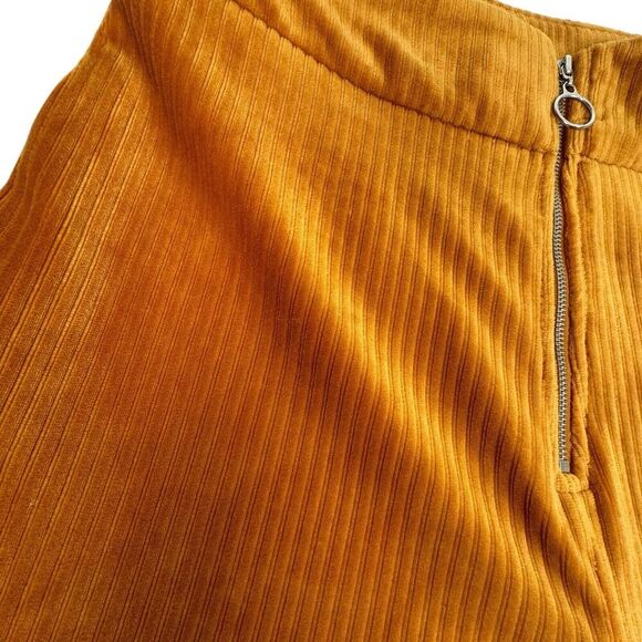 Candies Women Velour Pant Small Brown Wide Leg Crop Stretch Y2K 70s Boho Zipper - Picture 6 of 16